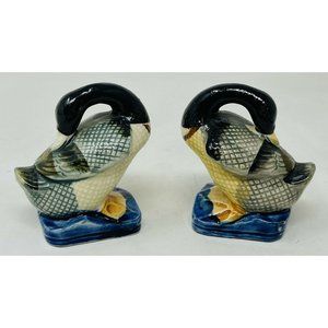 Set of 2 Occupied Japan Goose Duck Figurines 2.5” Glossy